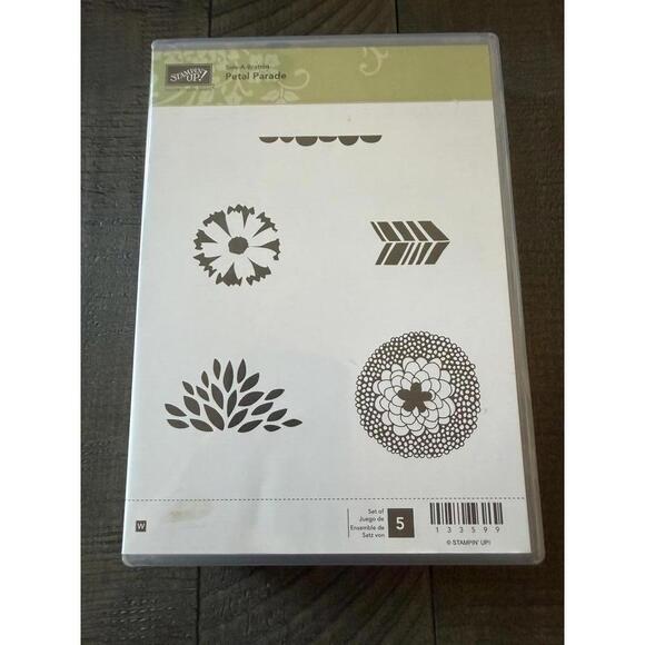 Stampin' Up! Other - Stampin’ Up Petal Parade wood block rubber stamp set